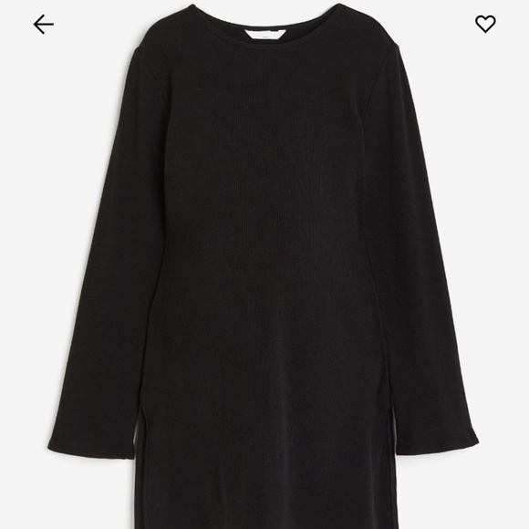 H&M Mama maternity ribbed jersey tunic before and after - Picture 1 of 5